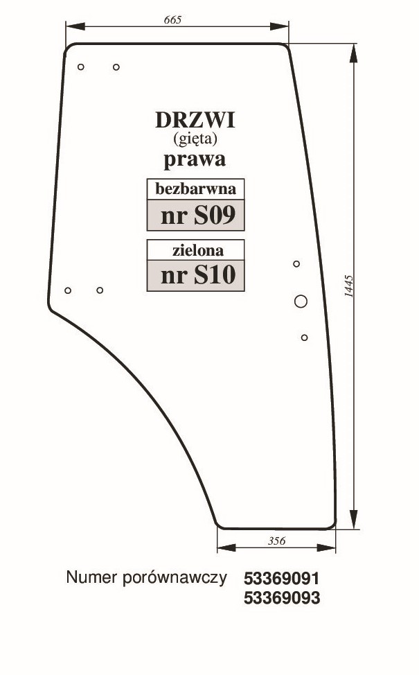Zetor Forterra Proxima - DRZWI L/P S09/S07 BEZBARWNA