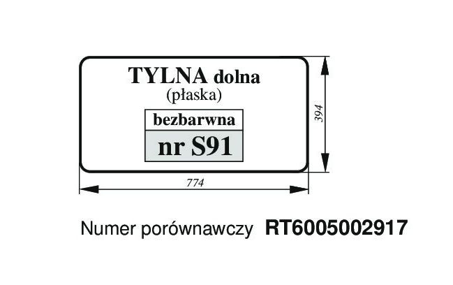 RENAULT CERES KABINA MX3 + MX4 - TYŁ DÓŁ S91
