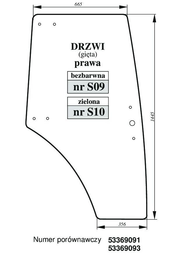 Zetor Forterra Proxima - DRZWI L/P S08/S10 ZIELONA