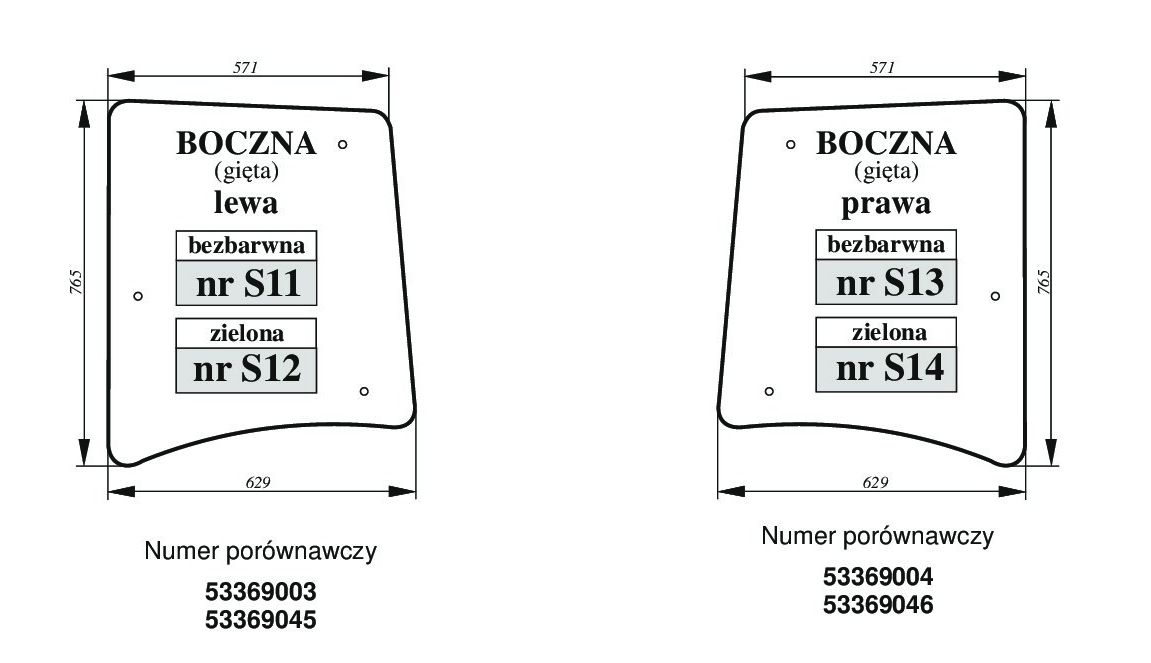 Zetor Forterra Proxima - BOK L/P S12/14 ZIELONA