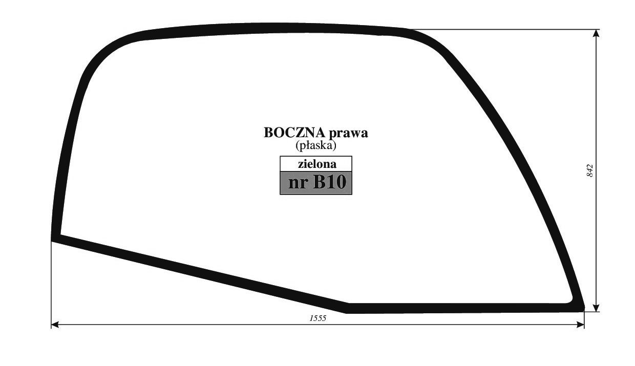 Manitou MLT 523, MT 523, MTV 1232 - BOK PRAWY B10 ZIELONA