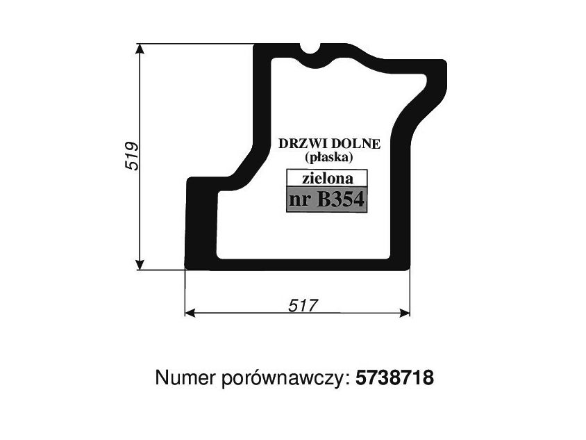 Cat 301.8 - DRZWI DÓŁ B354