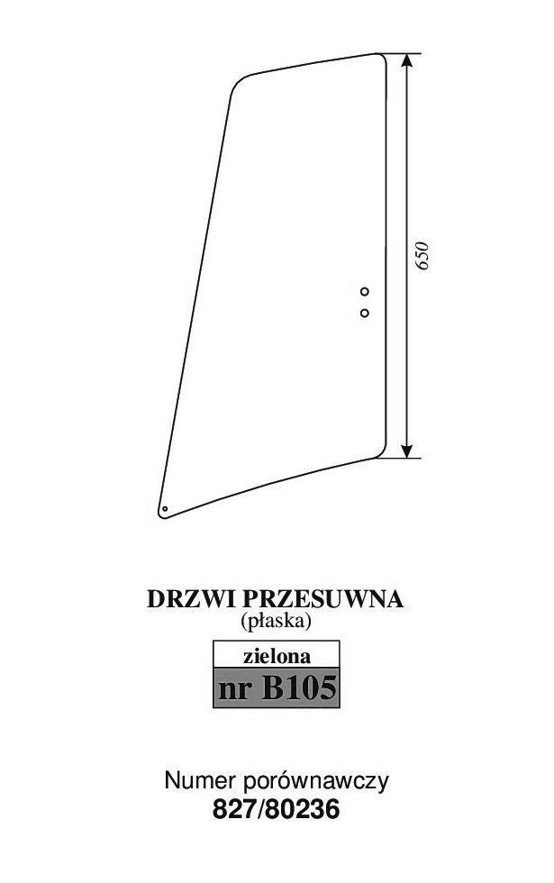 JCB 8080 ZTS 8085 ZTS - DRZWI (PRZESUWNA) B105