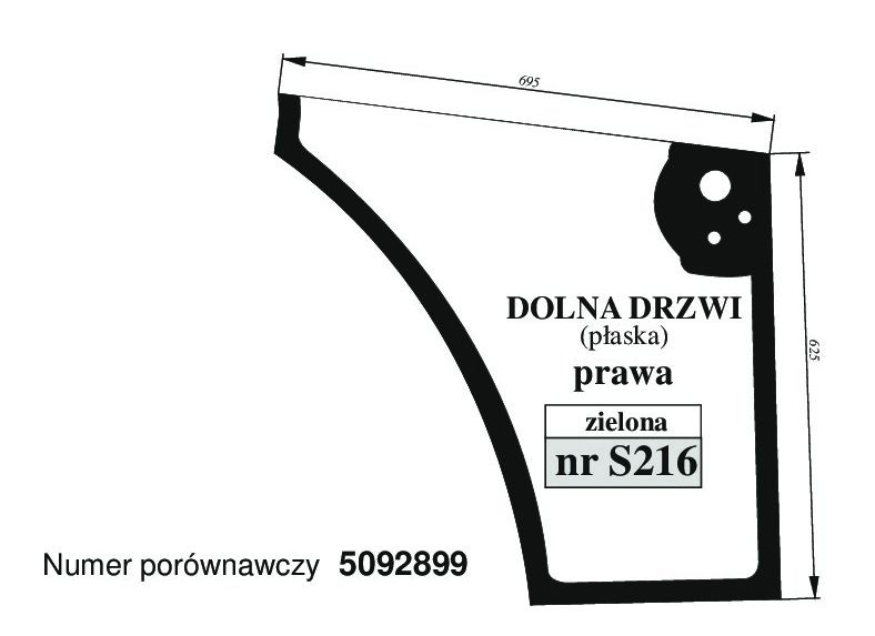 New Holland TD 5010 5020 5030, Case JX 55, 60 - DRZWI DÓŁ L/P S215/S216