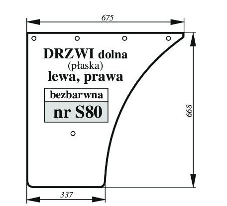 Fendt 260P FARMER - DRZWI DÓŁ L/P S80