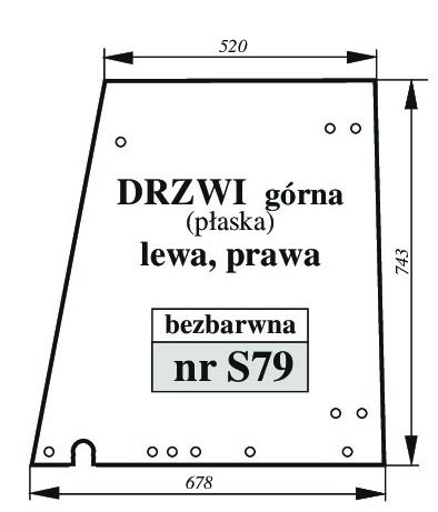 Fendt: 260P FARMER, 270P - DRZWI GÓRA L/P S79