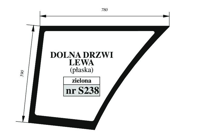 Fiat L Ford 4635 New Holland TL SZYBA drzwi dolna S238/S239