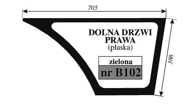 JCB 3CX, 3CX SUPER, 4CX, 215S, 217-2 kabina P12 - DRZWI DÓŁ B101/B102