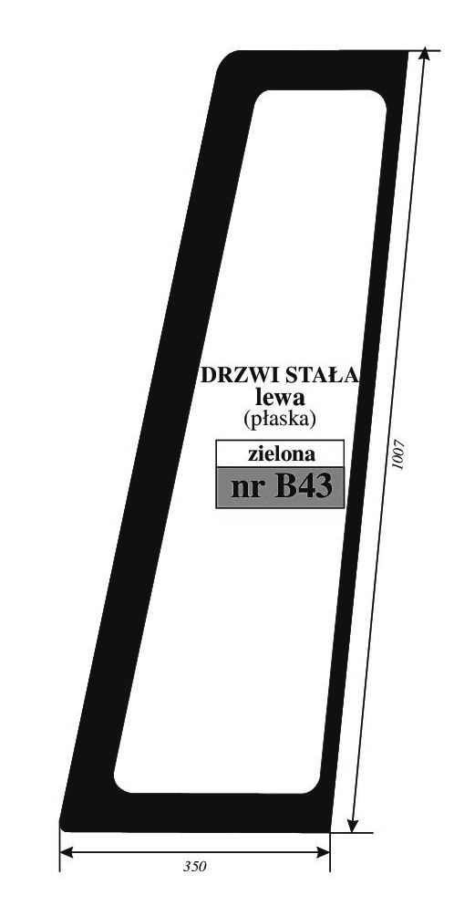CASE  580, 590 K/LE/SLE/SUPER LE/LXT   - DRZWI L/P (STAŁA) B43/B44