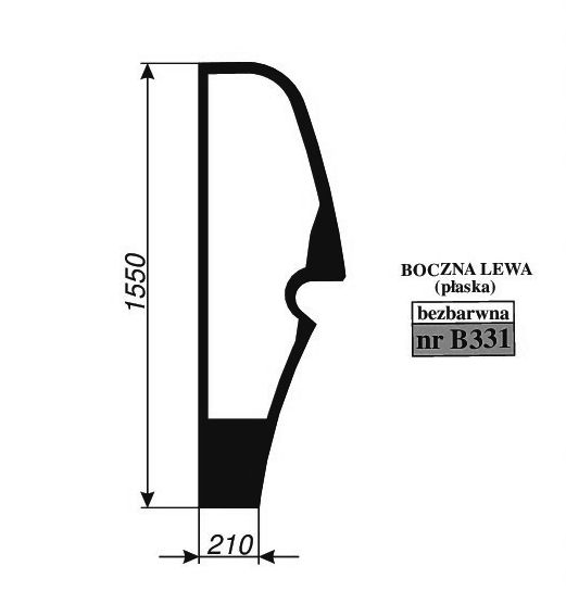 szyba CAT  TH337C TH414C JLG 3706PS Deutz-Fahr Agrovector 37.6 - BOK ZA DRZWIAMI B331
