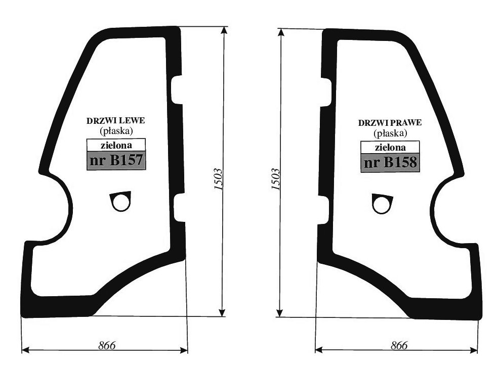 JCB TM310 - DRZWI L/P B157/B158