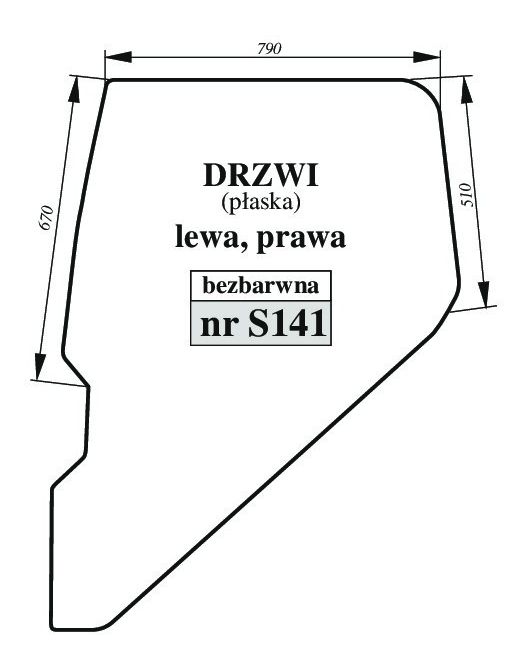 Fiat F100 F110 F115 F120 F130 F140 - DRZWI L/P S141
