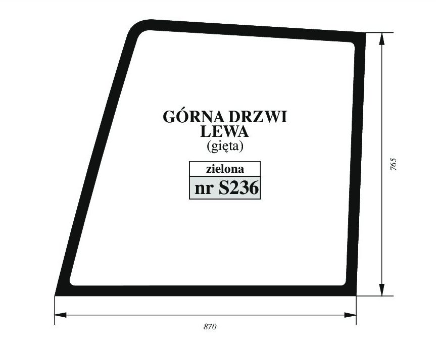 Fiat, Ford, New Holland - DRZWI GÓRA L/P S236/S237