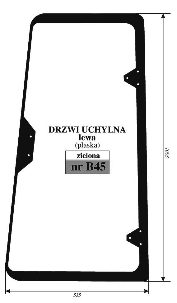 Case 580, 590 K/LE/SLE/SUPER LE/LXT - DRZWI UCHYLNA L/P B45/B46