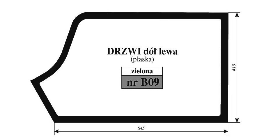 JCB 526  - DRZWI DÓŁ LEWY B09