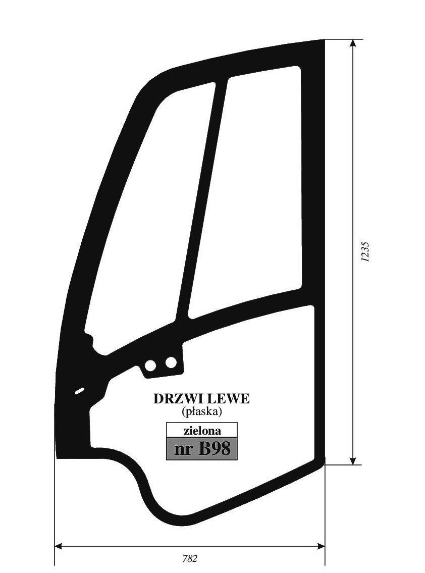 JCB 8080 ZTS 8085 ZTS MINIKOPARKA - DRZWI LEWE B98