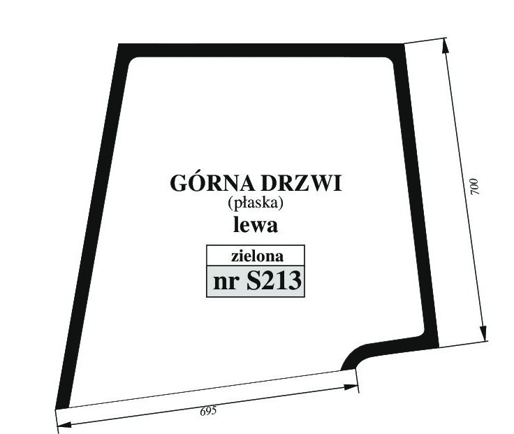 New Holland TD 5010 5020, Case JX 55, 65,- DRZWI GÓRA L/P S213/S214