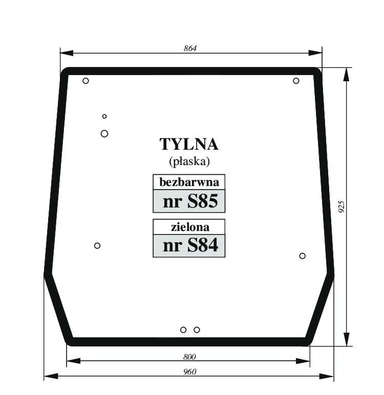 New Holland TD 5010 5020, Case JX 55 60 - TYŁ S84 ZIELONA