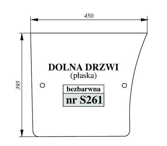 John Deere 940, 1040, 1140, 1550, 1640, - DRZWI DÓŁ S261