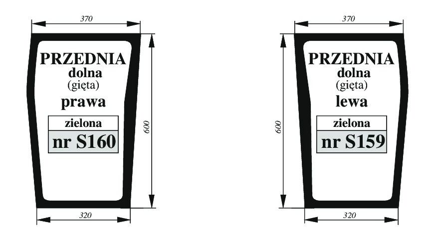 Massey Ferguson 6100, 6200 - PRZÓD DOŁ L/P S159/S160