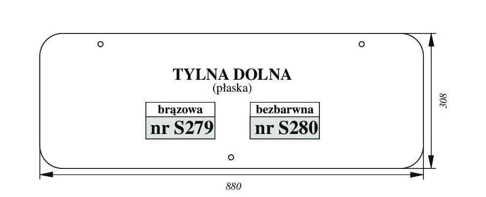 CASE SERIA XL 3210, 3220 - TYŁ DÓŁ S279 BRĄZOWA