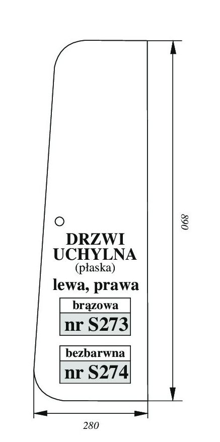 CASE seria XL 3210 3220 - DRZWI (UCHYLNA) S274