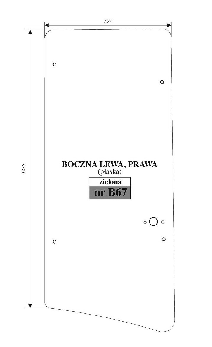 CAT 416C 426C 428C 436C 438C - BOK L/P  (7 otworów) B67