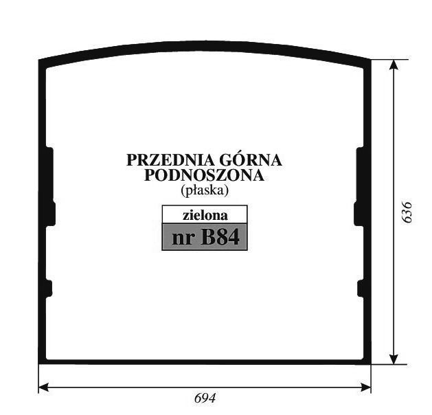 JCB 8014, 8014CTS, 8016, 8016CTS - PRZÓD GÓRA (PODNOSZONA) B84