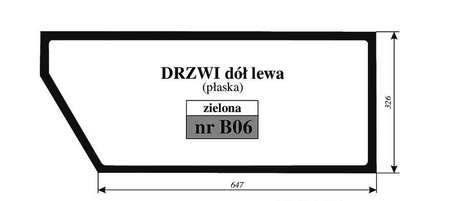 JCB JCB 520 55 , JCB 526, JCB 528 70 -  DRZWI DÓŁ LEWE B06