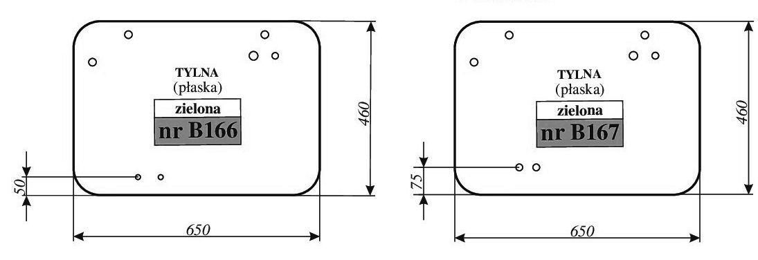 Massey Ferguson  8925, 8926, Bobcat T2250, T2556 - TYŁ B166/B167