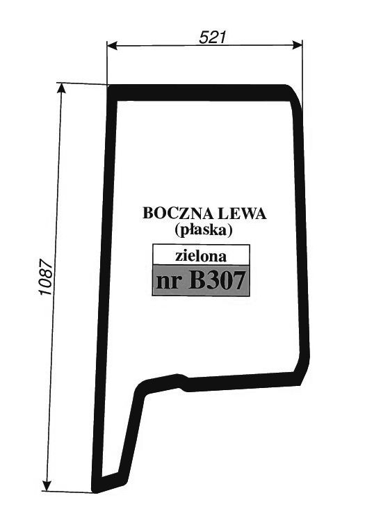Bobcat E26, E27, Doosan: DX27Z, - BOK LEWY B307