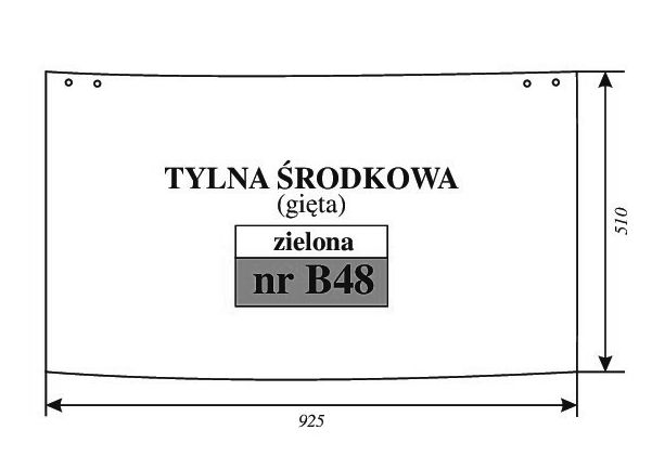 szyba Case - TYŁ ŚRODEK B48
