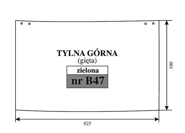 szyba Case 580, 590 - TYŁ GÓRA B47
