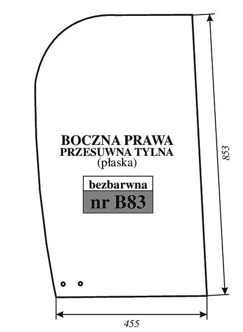 JCB 8025, 8025 ZTS, 8025 CTS, 8026, - BOK PRAWY TYŁ (PRZESUWNA) B83