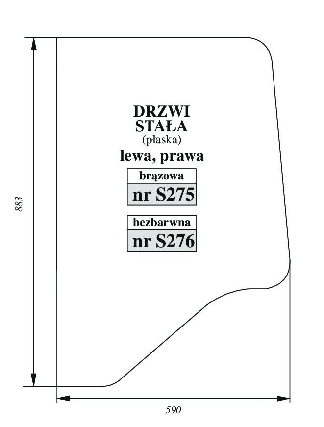 CASE - DRZWI L/P S275 BRĄZOWA