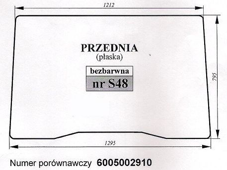 RENAULT -szyba przednia S 48