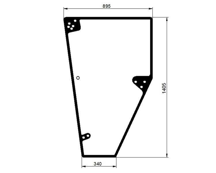 John Deere 6610, 6650,6710,6750, 6810 - DRZWI LEWE NR638 BEZ SITODRUKU