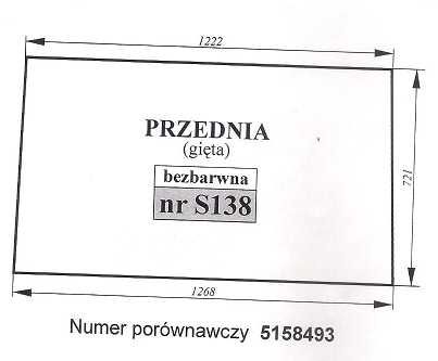 szyba Fiat F100 - przednia S 138