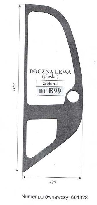 Manitou MLT 523, 526, 627 MT 523, 620 - szyba B 99